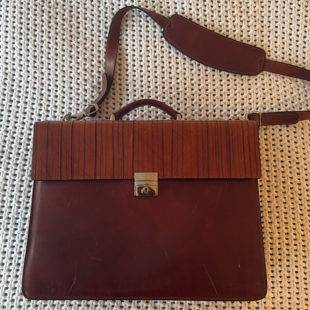 Jack Georges Leather Briefcase - image 1